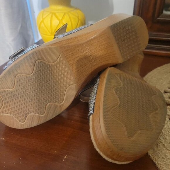 Dansko Womens Clog Sandals Sophie Shagreen In Iridescent Blue Sz 39 (8.5) - Picture 6 of 9